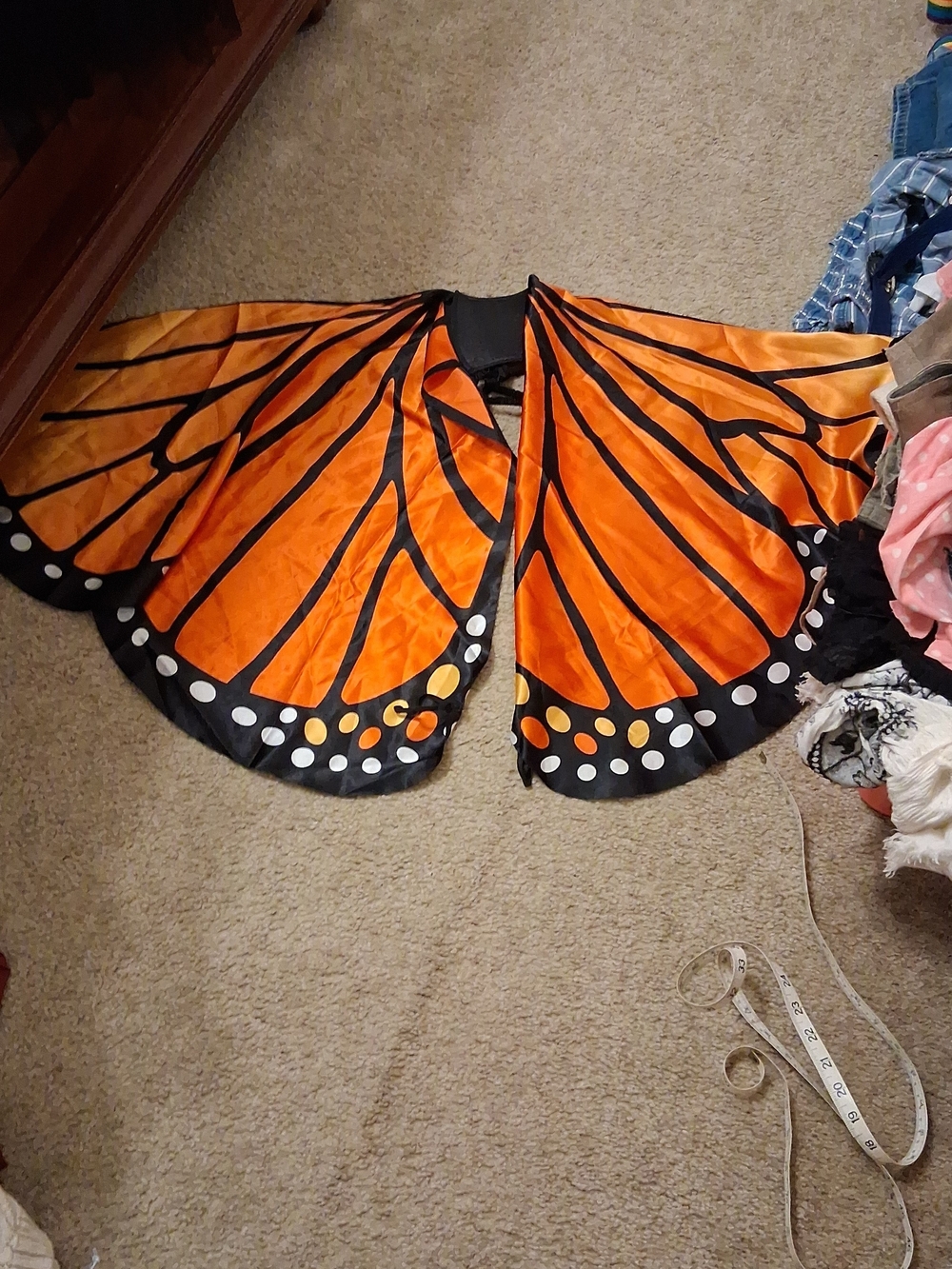 Monarch Butterfly Orange Cape Wings Costume